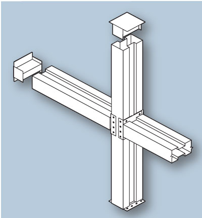 FIGURE 2. Detail B steel mullion for dividing oversized wall openings.